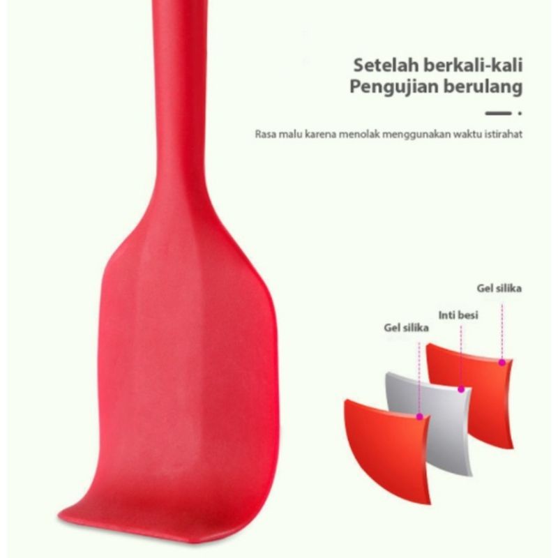 Spatula Set Peralatan Masak Sutil Silikon Non Stick Cooking Tools Isi 5 Pcs tahan panas spatula 5in1