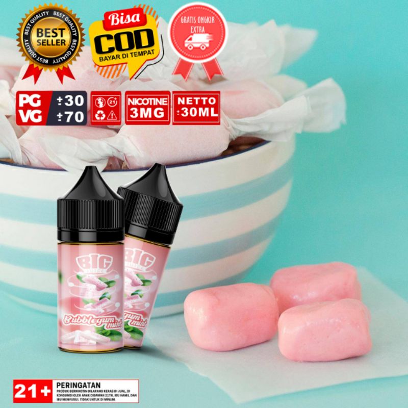 GROSIR PROMO LIQUID Ejuice Termurah Bubblegum 3mg 30ml