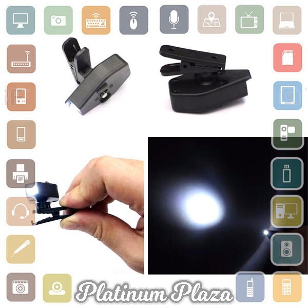 Lampu Baca LED Klip Kacamata 1PCS - Black`775PEC-