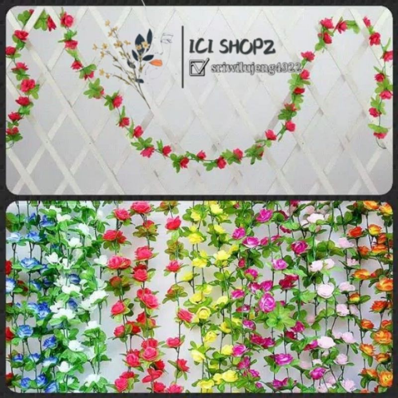 Bunga Rambat Peony 2,3m / bunga plastik tanaman artificial