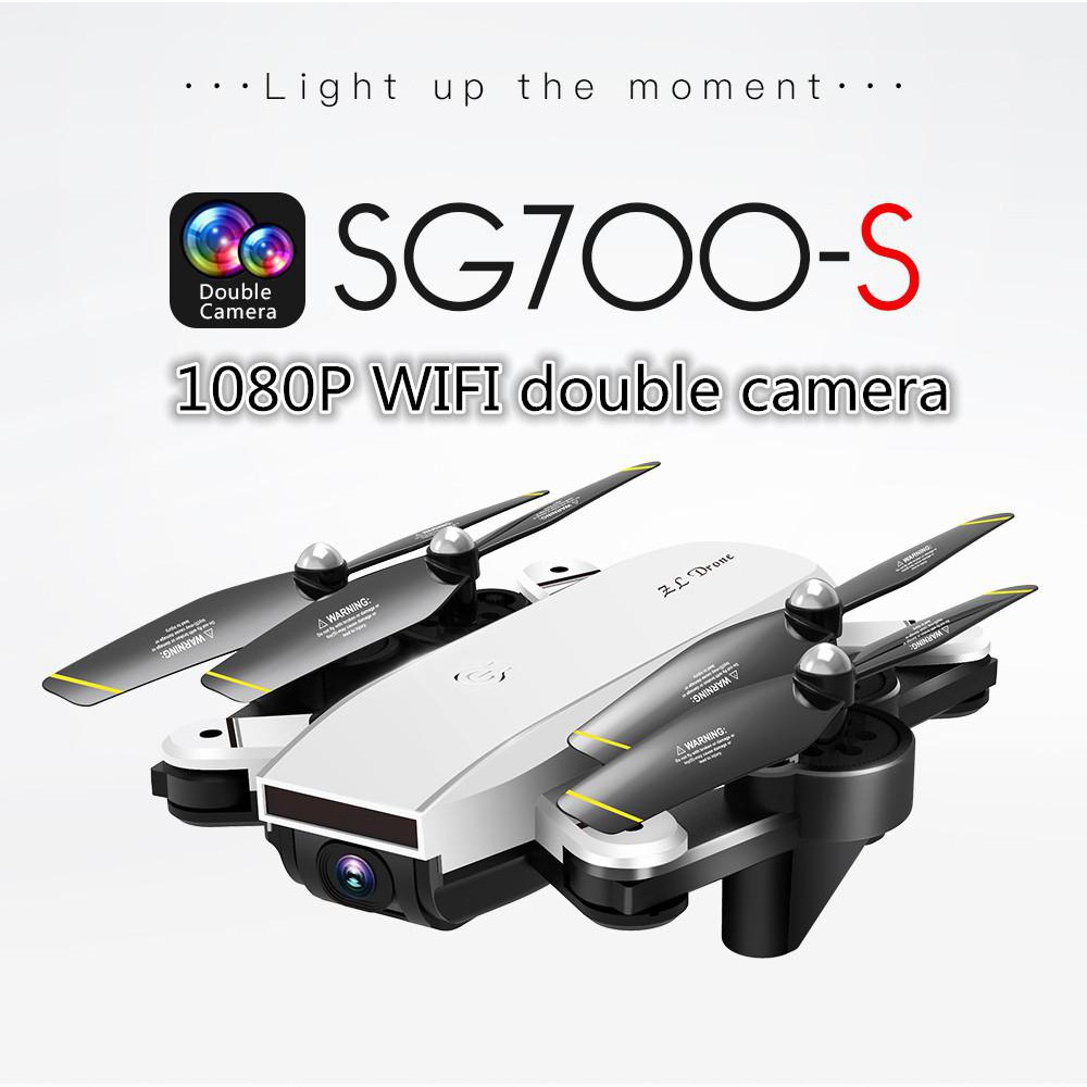 Import LeadingStar SG700-S RC Quadcopter with Camera 1080P Wifi FPV Foldable Selfie Drone White