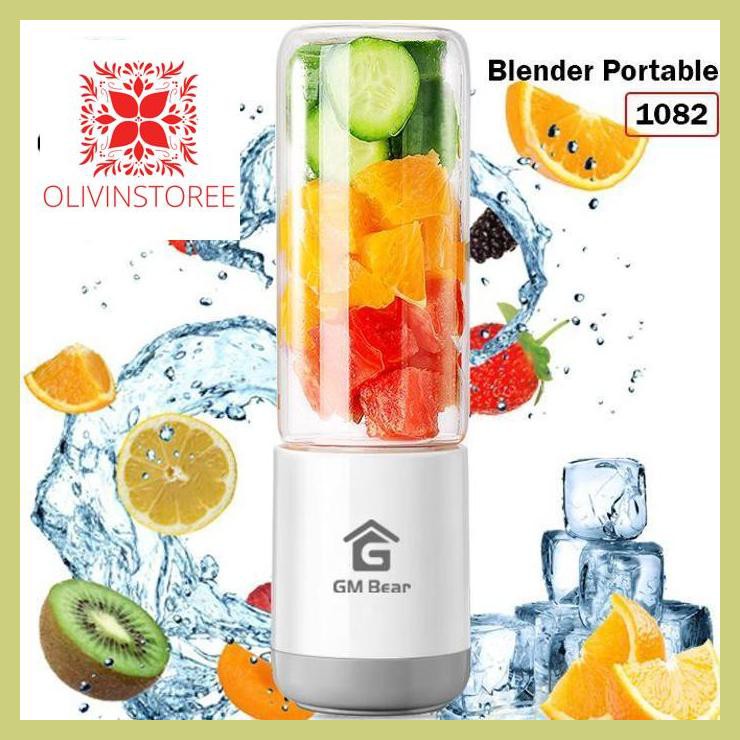 Jual Gm Bear Portable Usb Blender Kaca 4 Mata PisauPortable Blender