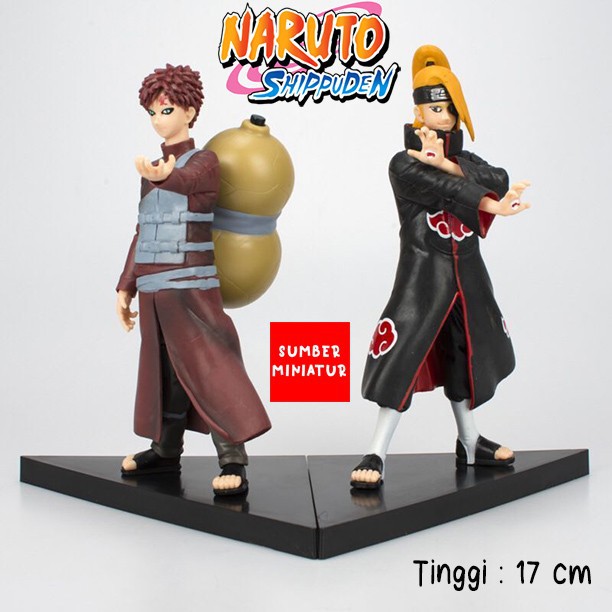 Set Action Figure Gaara Deidara Naruto Shippuden Figur 2 pcs