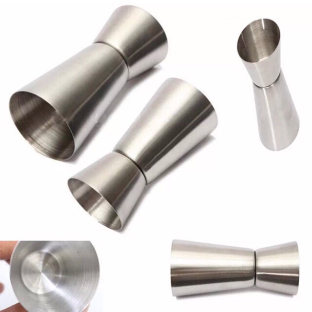 MURAH Measuring Cup Jigger Gelas Ukur Ganda 25 ml / 50 ml Stainless Steel