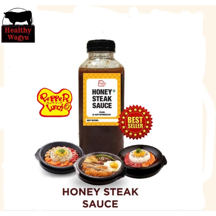 

HONEY STEAK SAUCE BOGA HOME SAUS DAGING PEPPER LUNCH SAOS MANIS 250ML