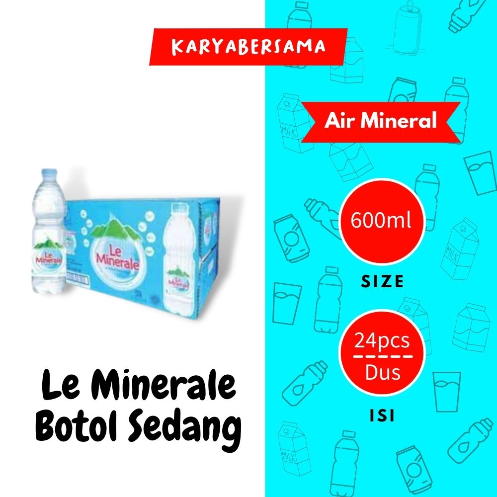 

Le Minerale 600 Ml Isi 24 Pcs