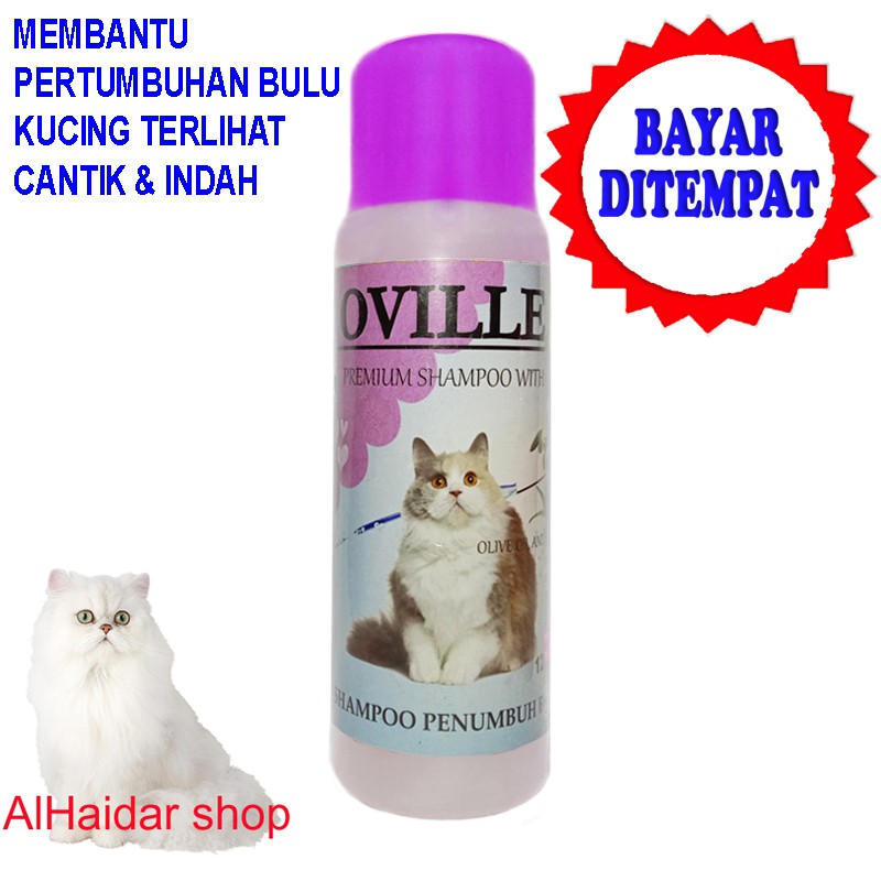 shampo kucing penumbuh bulu lebat premium shampo bulu rontok oville