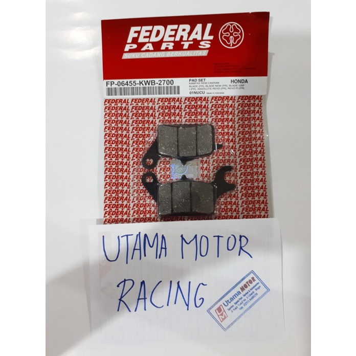 Kampas Rem Depan 100% Original Federal Blade, Blade New, Revo
