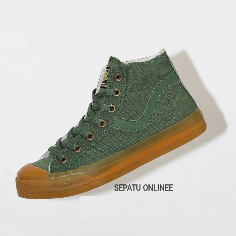 Sepatu Ventela Public Gum Army Green High Original