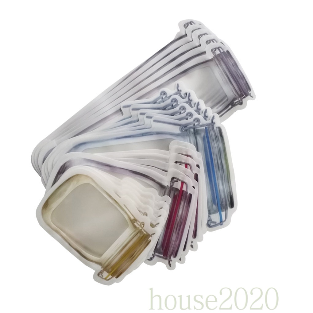 [HOUSE2020]Bottle Ziplock Bag Portable Seal Moisture-proof Food Storage Bag Snacks Fresh-Keeping Bag 5Pcs