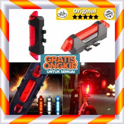 Lampu Sepeda Defensor Gunung Polygon MTB United 5 LED Recharge DC918