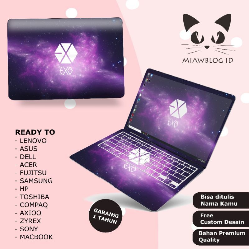 Garskin Laptop Custom EXO Full Body