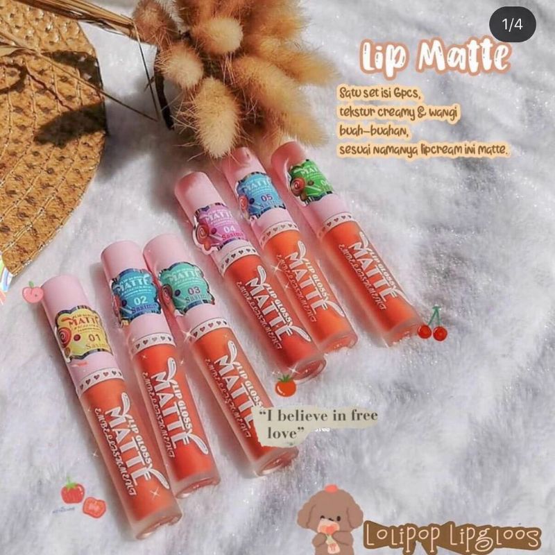 PROMO 6PC!! LIP GLOSS MATTE SASIMI (PICT 1) NO.S863