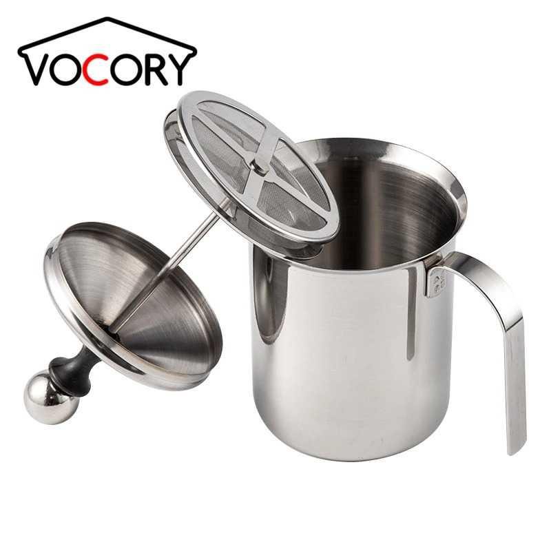 VOCORY Gelas Kopi Espresso Latte Art Milk Frother Double Mesh 800ml ( Mughnii )