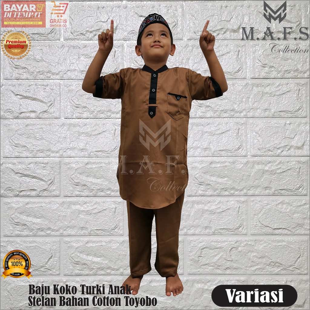 BAJU KOKO SETELAN ANAK LAKI LAKI BAHAN TOYOBO PREMIUM 3 - 7 Th