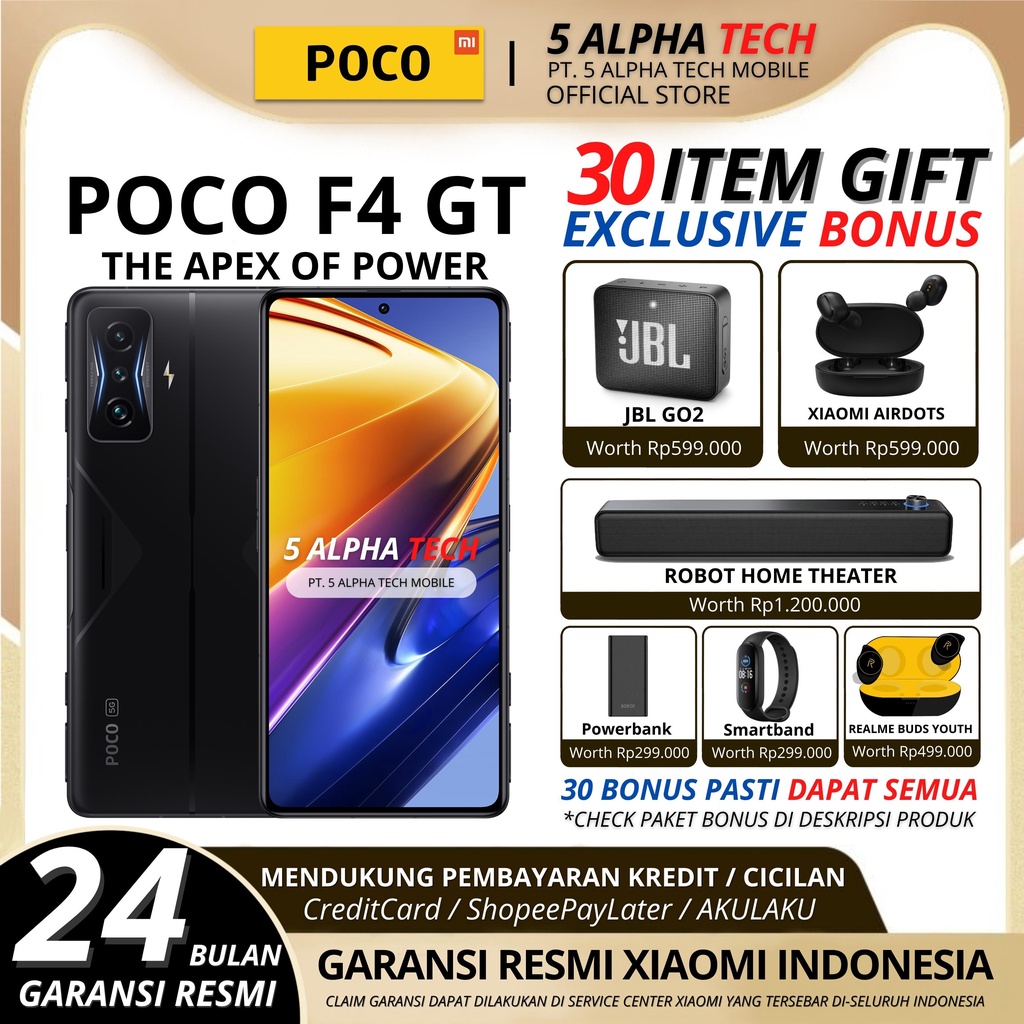 POCO F4 GT 5G 12/256GB GARANSI RESMI XIAOMI INDONESIA