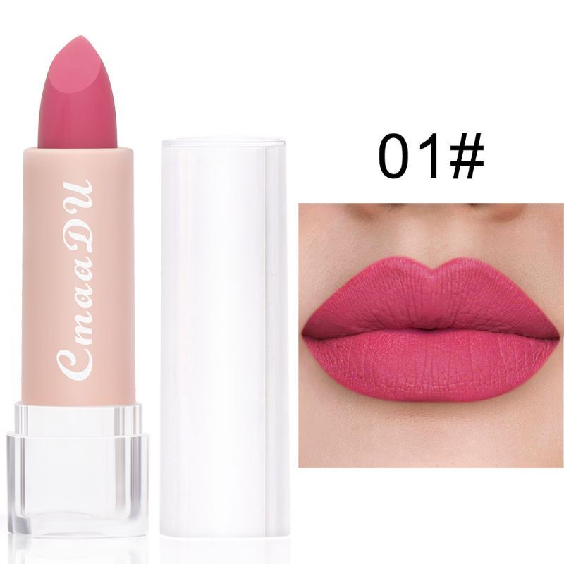 Bundara.id Ko-188 Waterproof Matte lipstick Cmaadu Lipstik Matte anti air