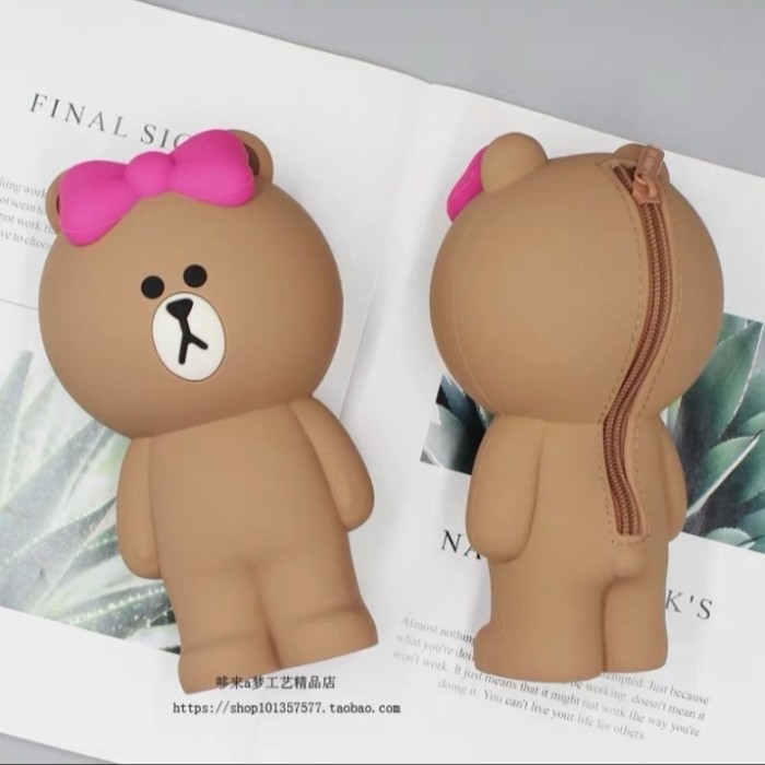 

Tempat Pensil Silikon Line Brown