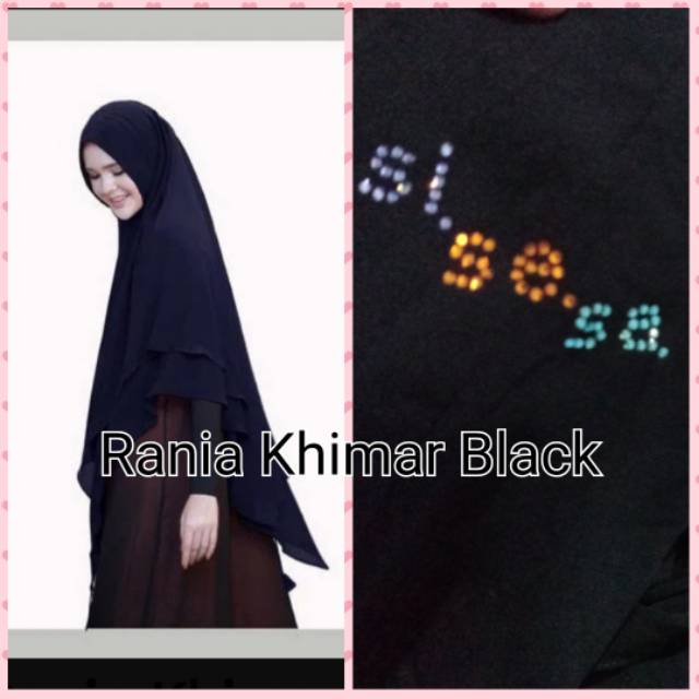 Sisesa Khimar Rania Hitam