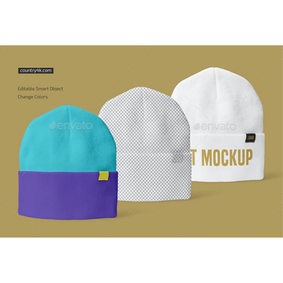 Beanie Hat Mockup Set - Photoshop