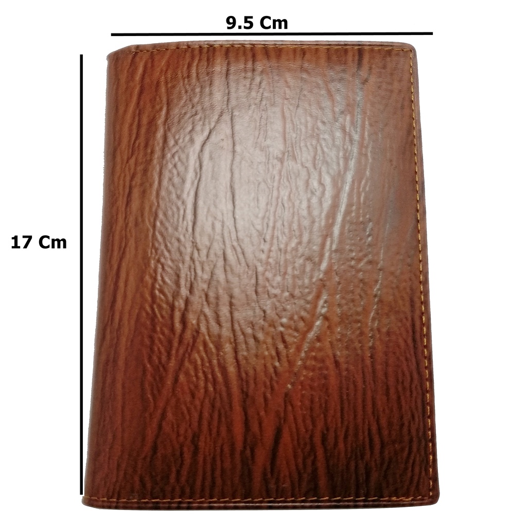 Dompet 3/4 Pria Kulit Asli Original CEBBO Motif Serat Kayu