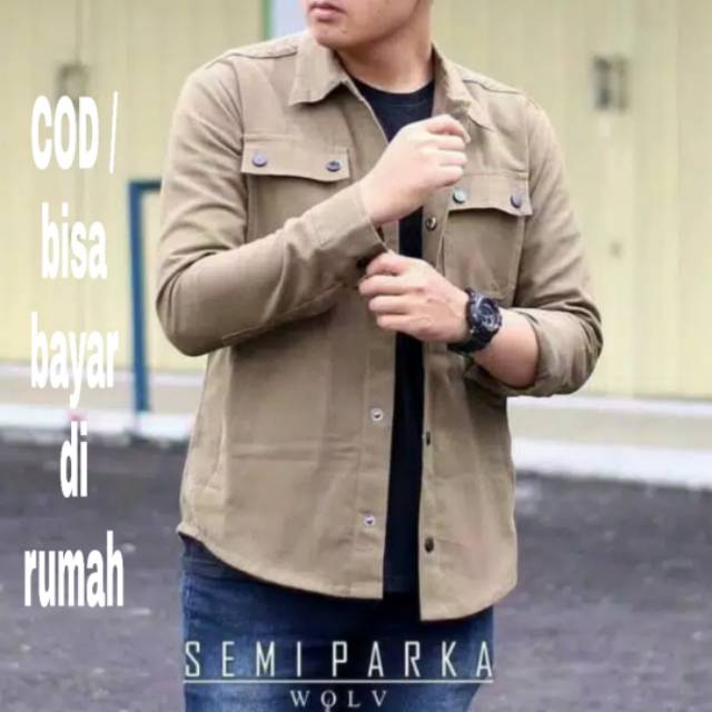 Jaket semi parka canvas