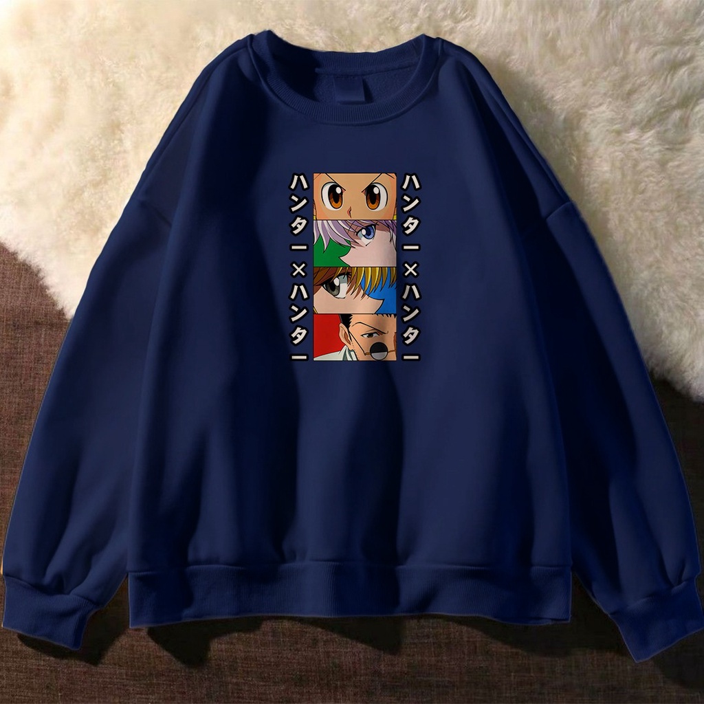 SWEATER ANIME HUNTER X GON &amp; FRIENDS CREWNECK ANIME IZE M - XXL / SWEATER UNISEX TEBAL