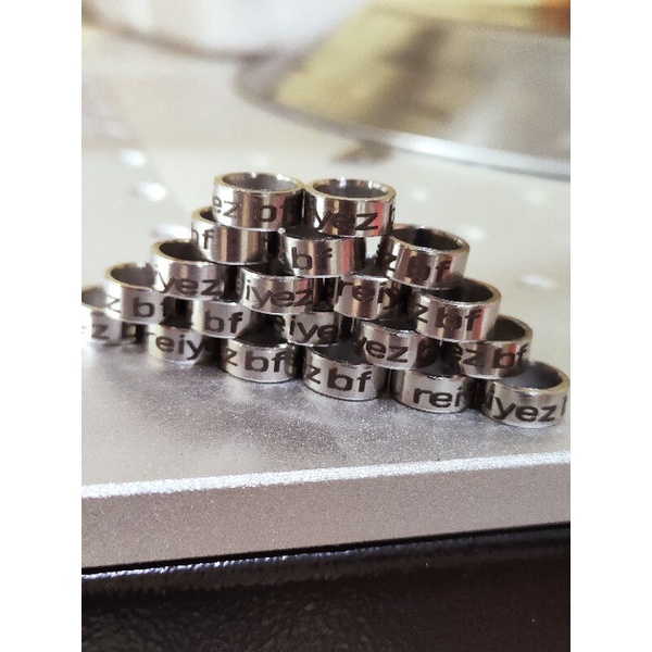 RING MERPATI Nuri sun conure BAJA SLIM LASER