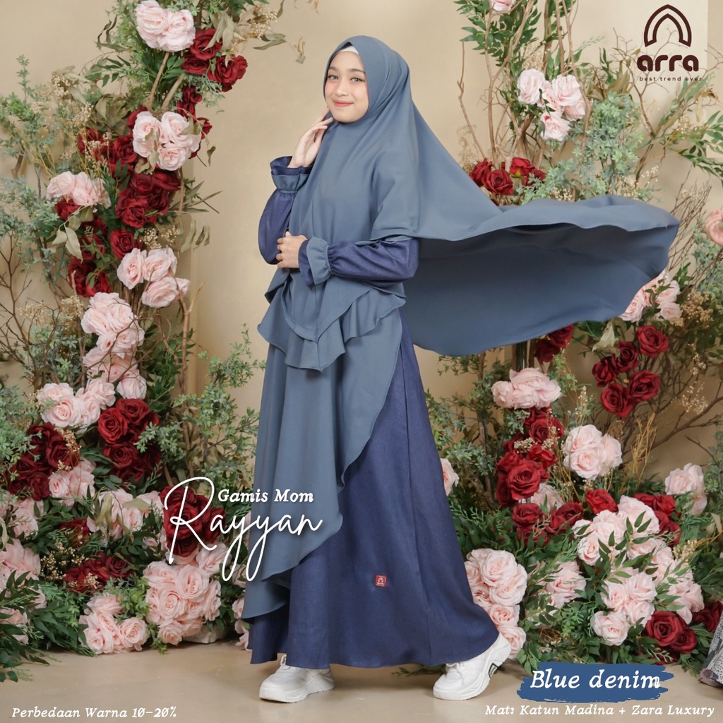 Baju Gamis Couple Ibu dan anak Wanita PREMIUM Series Rayyan by Arra Baju Couple Keluarga Muslim GAMI