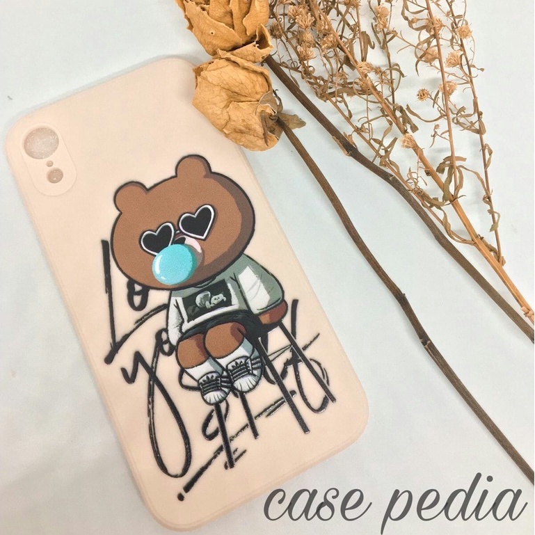 Soft Case iPhone 6 6S 7 8 Plus SE 2020 X XR XS Max iPhone 11 12 Pro Max Casing Silikon Brown Bear