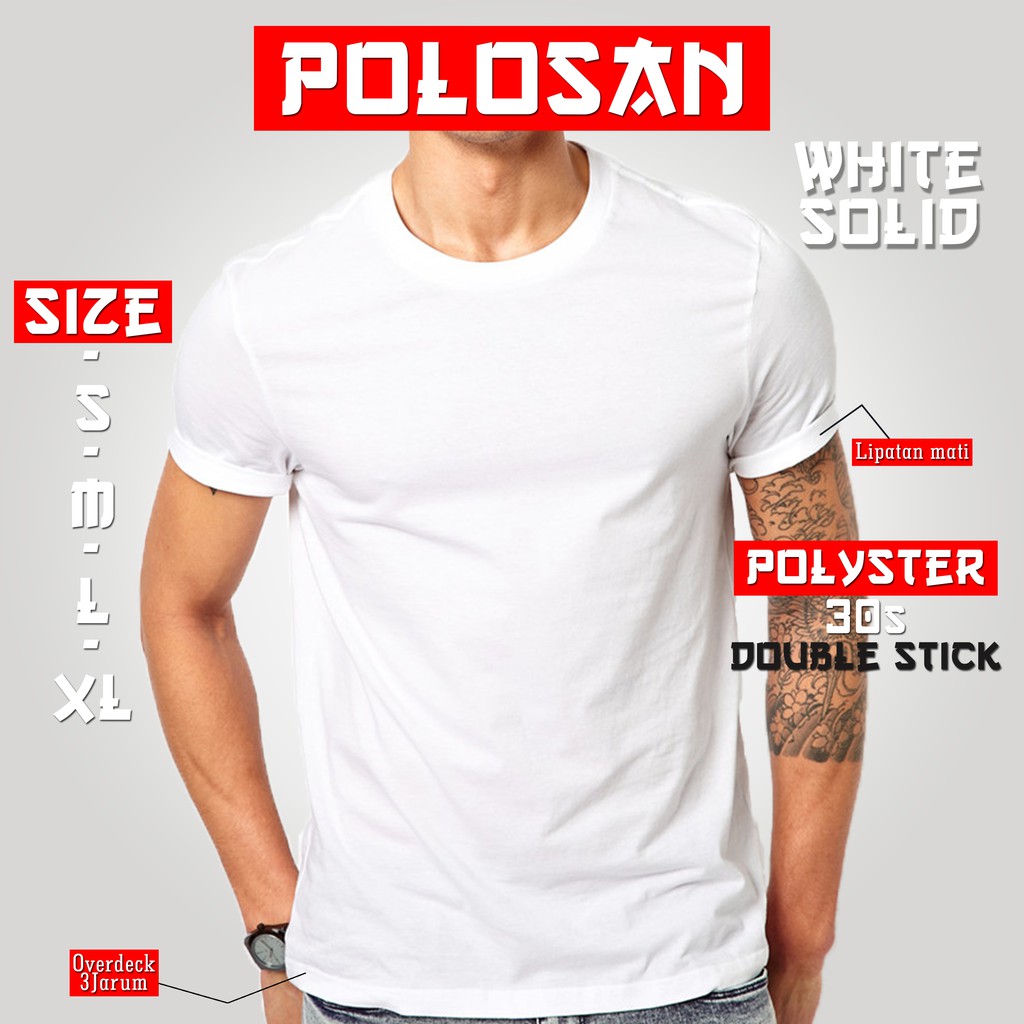 Kaos polos pabrikan distro 30s lengan lipat