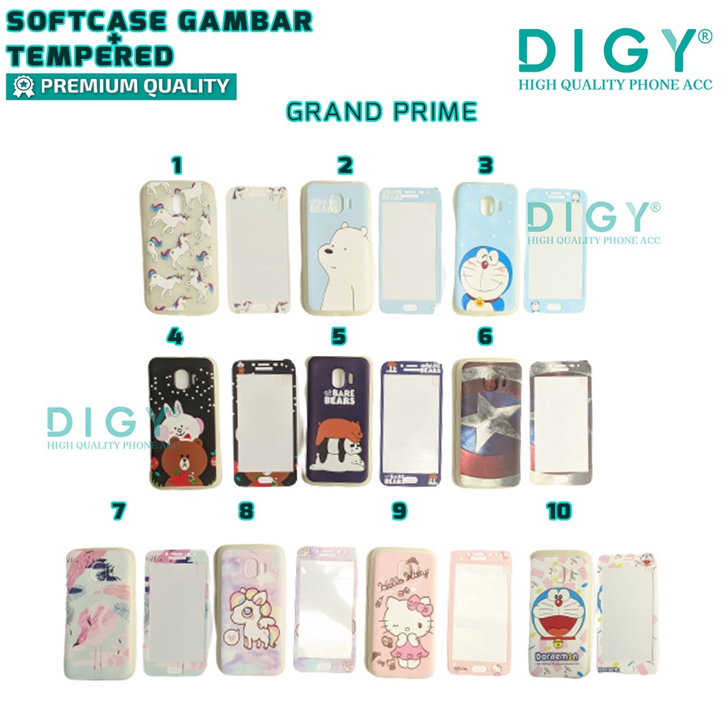 Casing Samsung J3 PRO J6  GRAND PRIME  J1 ACE J2 Iphone 7  IP 8 REDMI NOTE 5A S2 OPPO F7 Softcase Gambar Karakter Kartun Plus Tempered