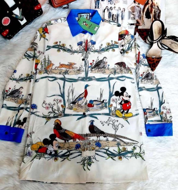 Kemeja mickey gucci