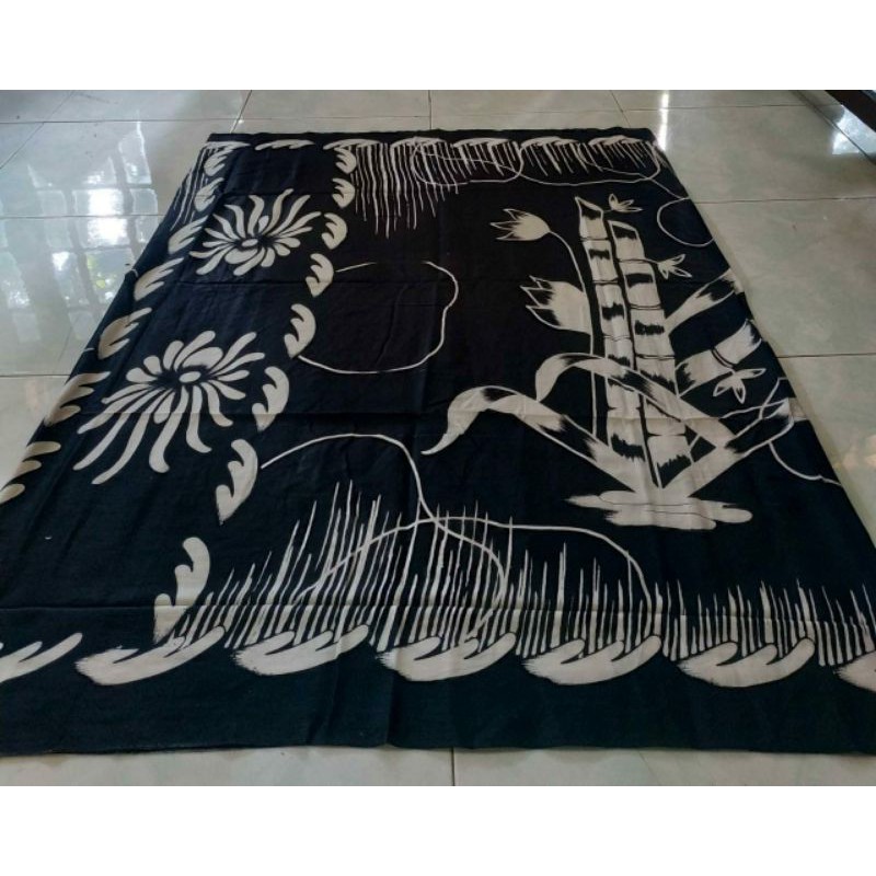 COD - sarung batik santri motif bambu putih goyor / sarung santung pekalongan