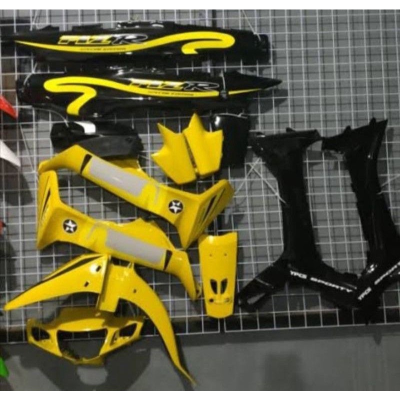 COVER BODY HALUS FULL SET FIZ R CALTEK KALTEK SEPAKET BODY FIZ R HITAM KUNING CAT PABRIKAN