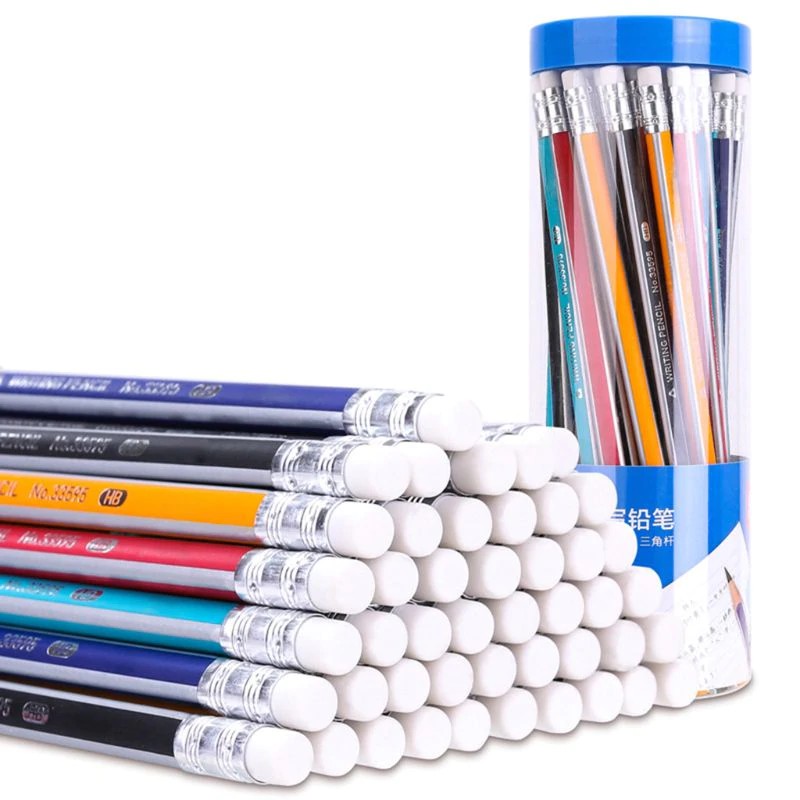 

Ongkir Gratis ya 50pcs 2B/HB Sketching Drawing Writing Pencil Stationery School Office Supplies