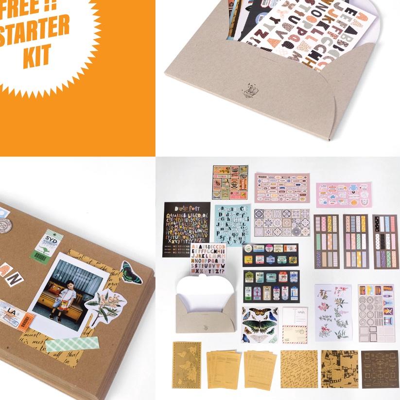 

SALE!!Jung Java Hardcover Scrapbook / buku tulis / album foto / notebook / buku gambar A5 14.3x20.5cm (isi)|RA3