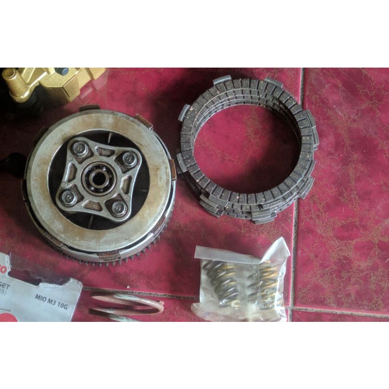 Rumah kopling grand + kampas kopling tiger + per kopling smash