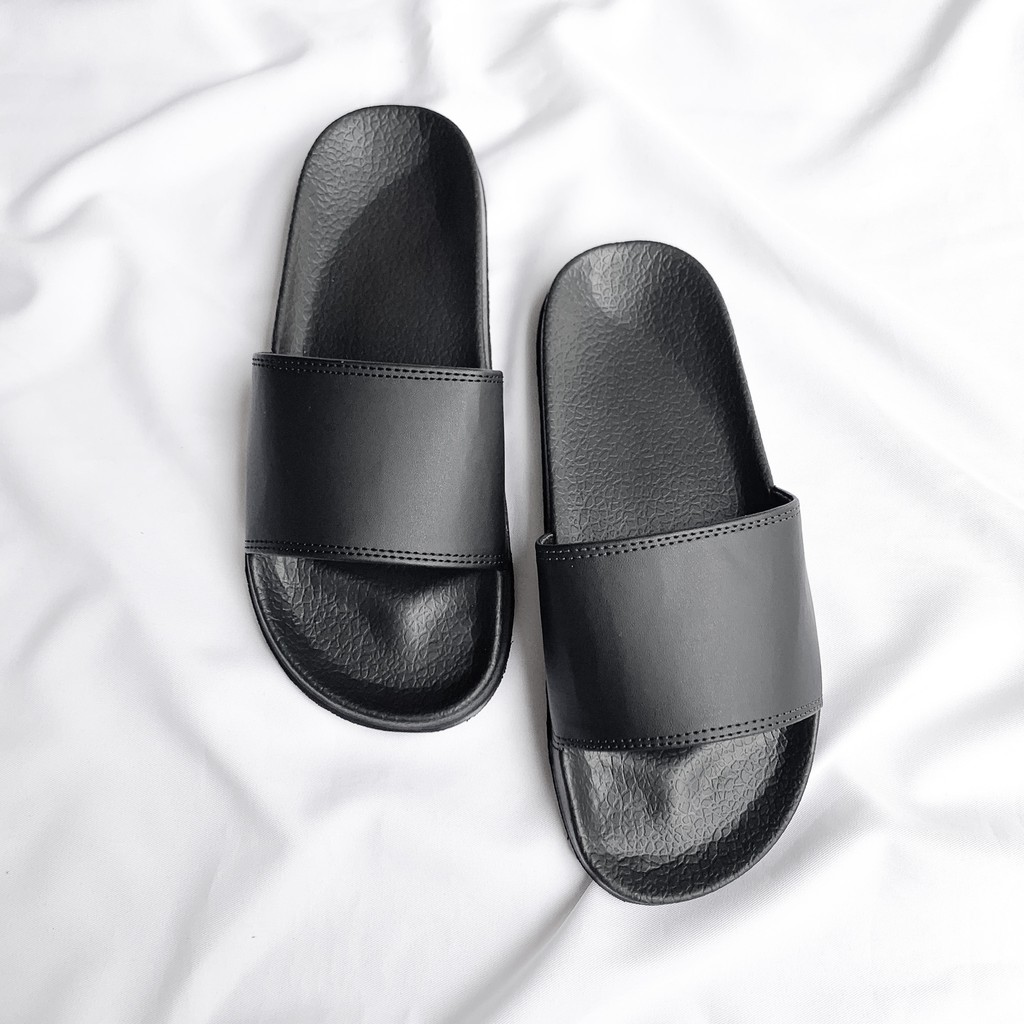SANDAL SLOP-Hitam polos