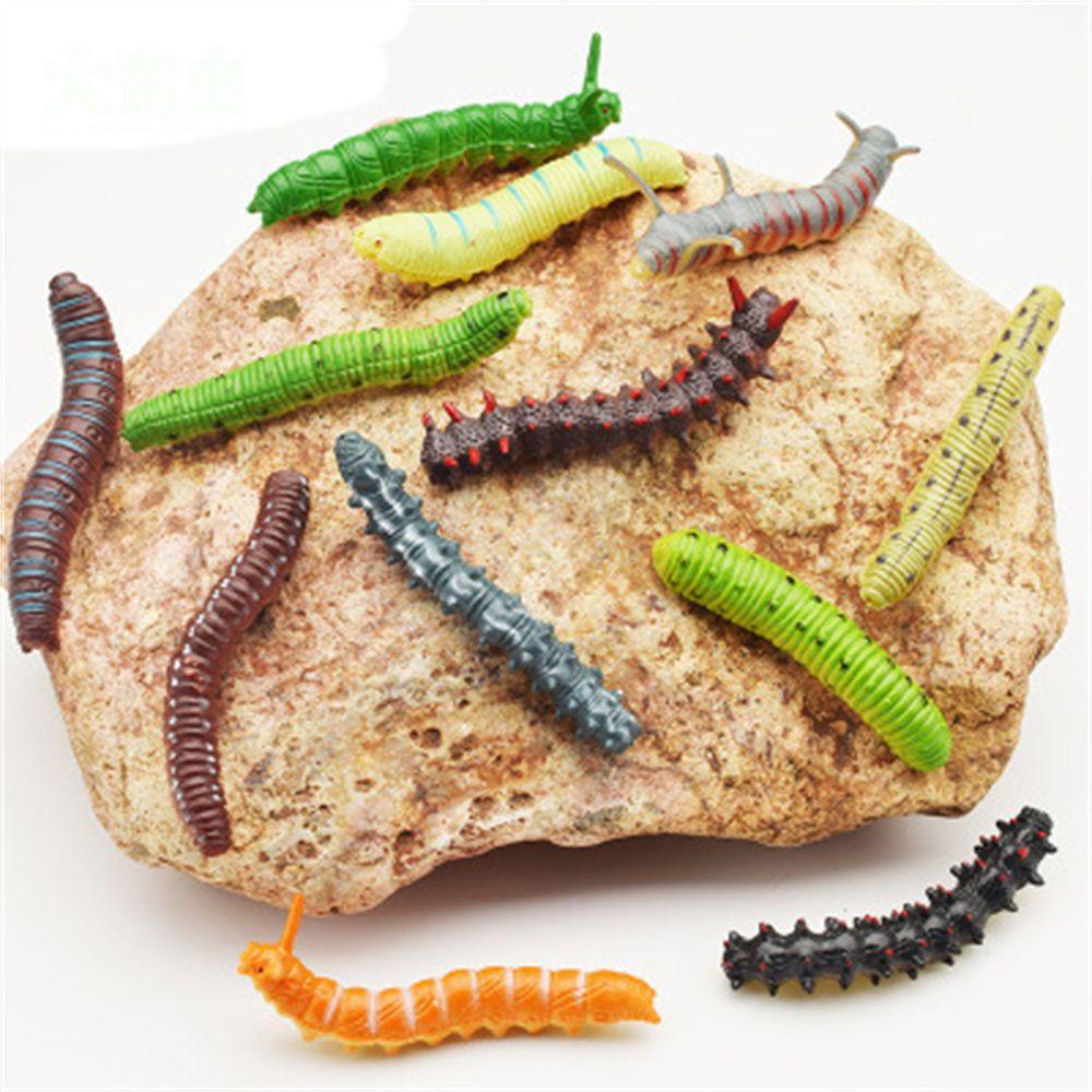 Quinton Twisty Worm Toy 12Pcs/Lot Mainan Anak Mop's Day Props Canda Gags Serangga Hewan Ulat Palsu