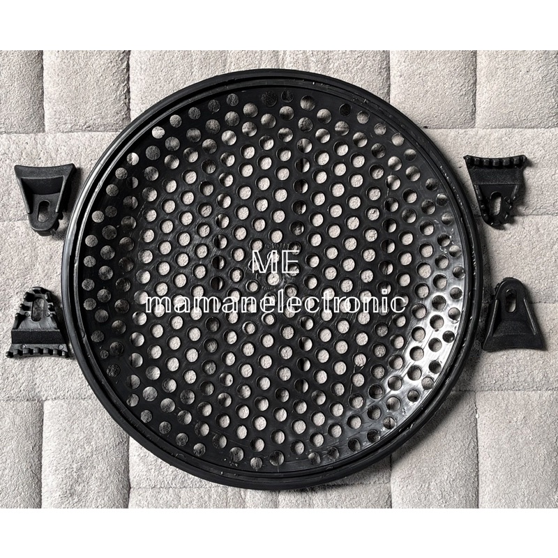 Tutup Pelindung Speaker 10inch / Grill Speaker Plastik / Ram Plastik 10” + Capit Grill 4pcs