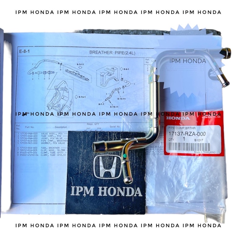 17137 RZA Pipe Breather Pipa Udara Hawa Oil Oli dan Air Honda CRV GEN 3 RE3 2.4 2400cc 2007 2008 2009 2010 2011 2012