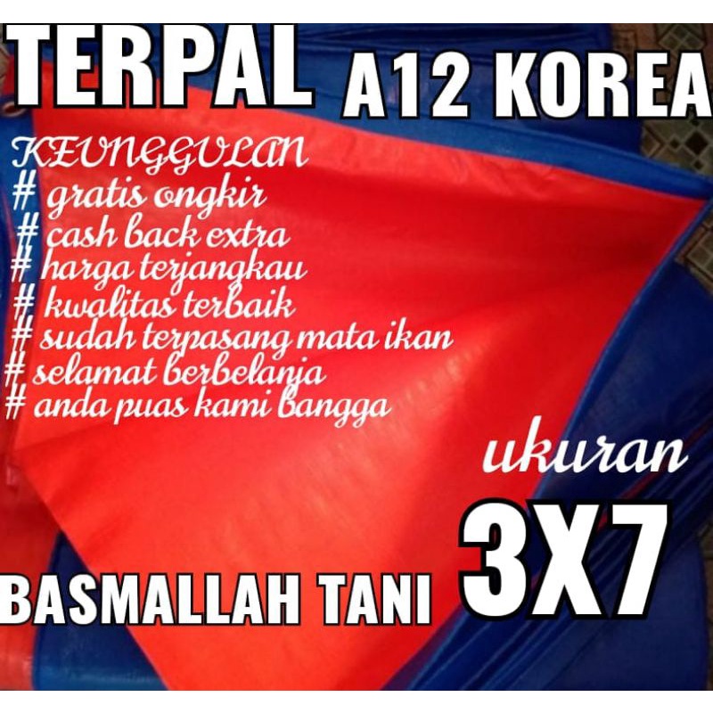 TERPAL PLASTIK A12 UKURAN 3X7 meter merk TRECK