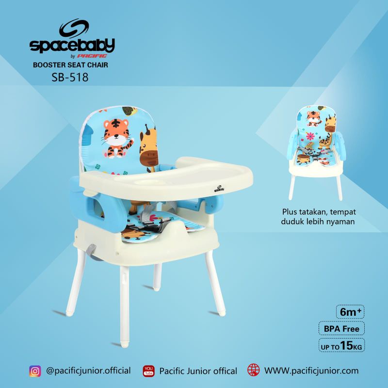 Kursi Makan Booster Seat Spacebaby Sugarbaby Folding Seat Murah