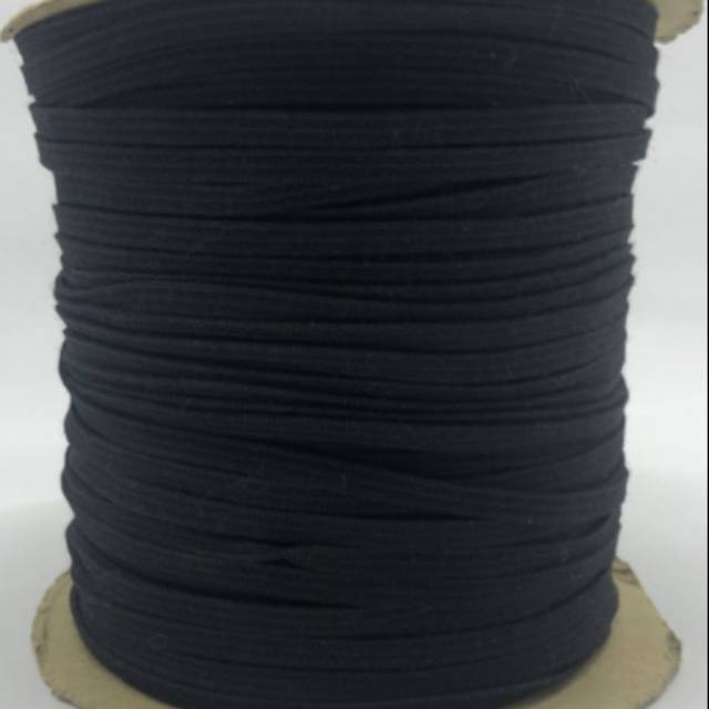 

Tali elastic 4mm singgel hitam"TERMURAH