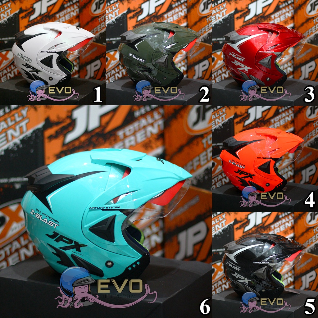 HELM JPX HALFFACE_JPX Z-BLAST  ORIGINAL HELM JPX ZBLAST SUPERMOTO JP HALFFACE - ONGKIR 2KG