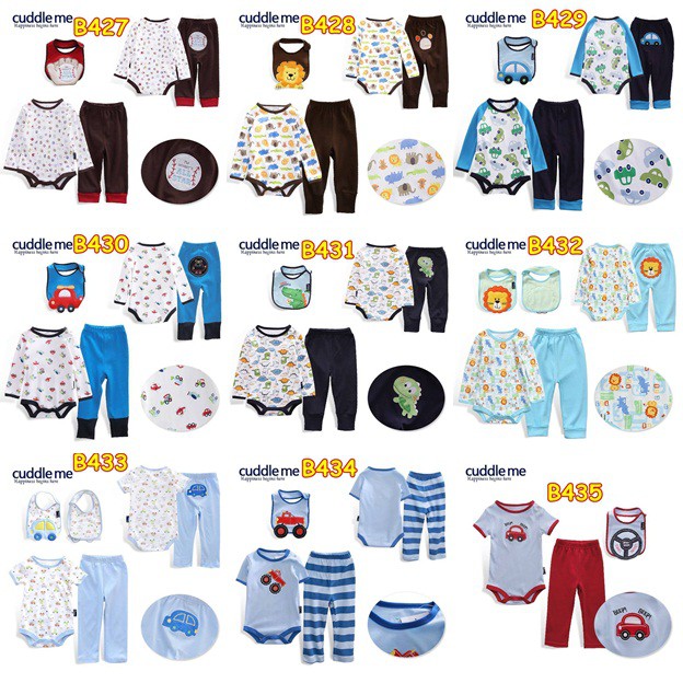 BAJU BAYI B427-B435 / JUMPER BAYI LAKI-LAKI / JUMPER CUDDLE ME