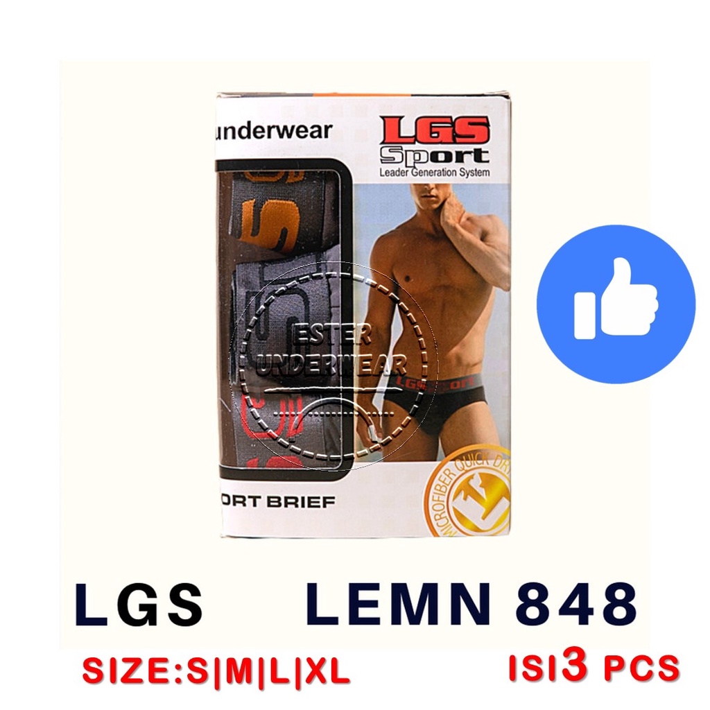 Celana Dalam Pria LGS Sport 848 ISI 3Pcs/Pack