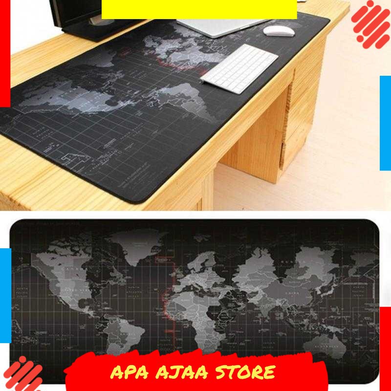 Best Seller ! Taffware Gaming Mouse Pad XL Desk Mat Motif Peta Dunia - MP002