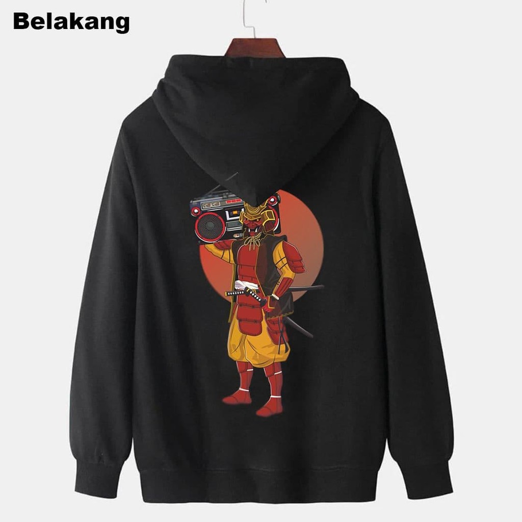 Jaket Hoodie Pria Wanita Samurai Brought Japan Terbaru
